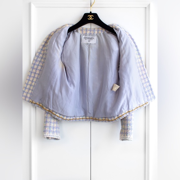 Chanel Vintage S/S 1994 Lilac Lavender Multicolor Runway 94P Jacket Skirt Suit - Picture 12 of 16